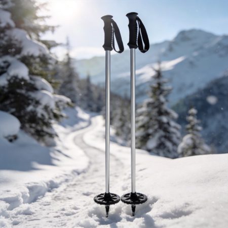 Winter Snow Trekking Poles with Oversized Baskets - Pair
