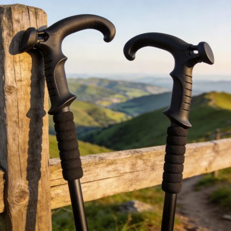 Dual-Angle Ergonomic Handle Trekking Poles - Pair