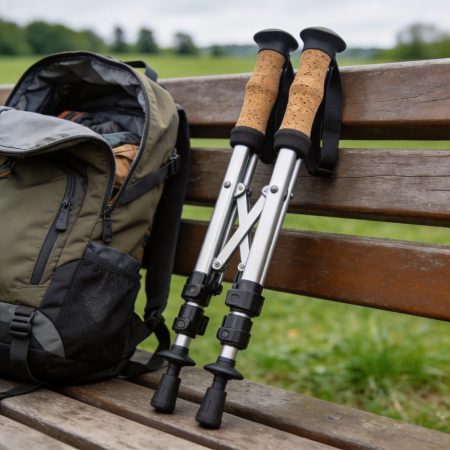 Compact Folding Travel Trekking Poles - Pair