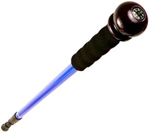 Collapsible Shock-Absorbing Aluminum Hiking Stick with Camera Monopod Function – 1/4" Mount, Adjustable 25"–53", 0.92 lb