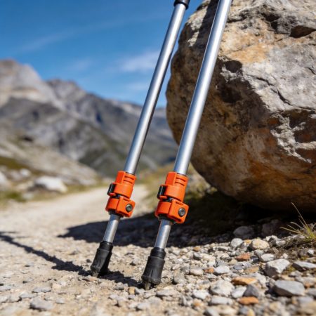 External Lever-Lock Quick Adjust Trekking Poles - Pair