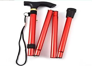 Folding Adjustable Aluminum Trekking Pole – Lightweight Walking Stick for Hiking, Camping and Travel, Quick Lock, 8.1 oz, 53" Max