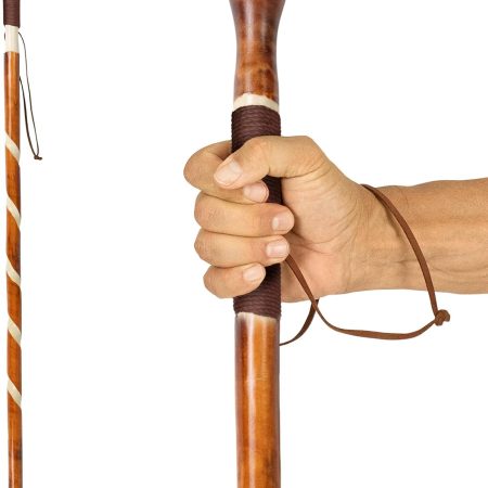 Handcarved Twisted Willow Wood Walking Cane – Heavy-Duty Support Stick for Seniors, Ergonomic Handle, 38" Height, 1.3 lbs