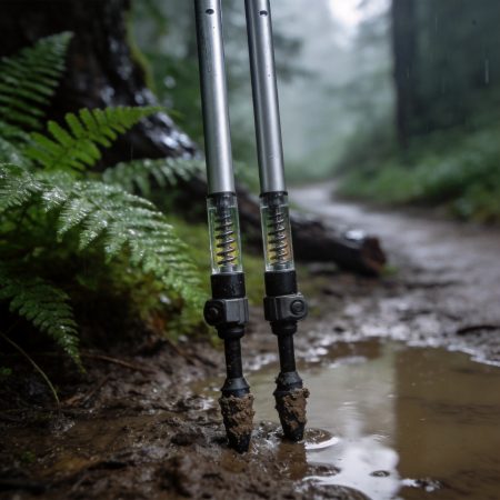 Anti-Shock Spring Cushion Trekking Poles - Pair